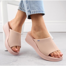 Udobne ženske mirisne nude wedge papuče Zaxy LL285083 bež 1