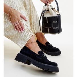 Vinceza crne kožne natikače crna 1