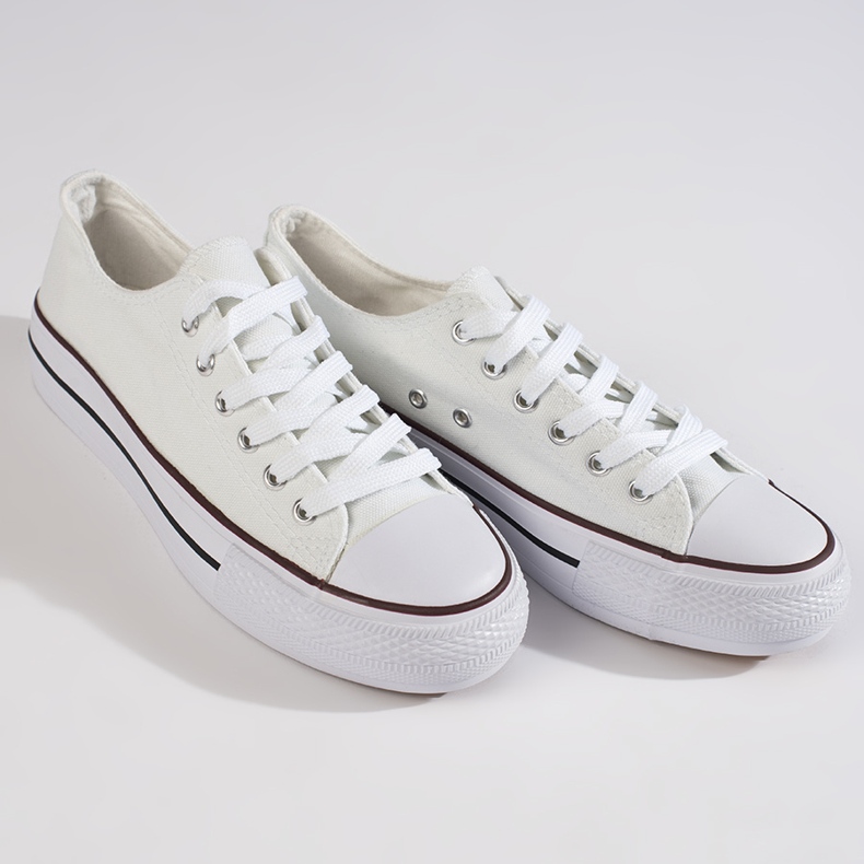 Ženske bijele tenisice na platformu bijela 1