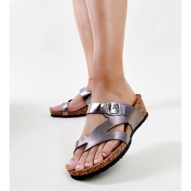 Sive metalik mule cipele Donata siva 1