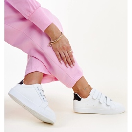 Bijelo-crne Samala tenisice na čičak bijela 1