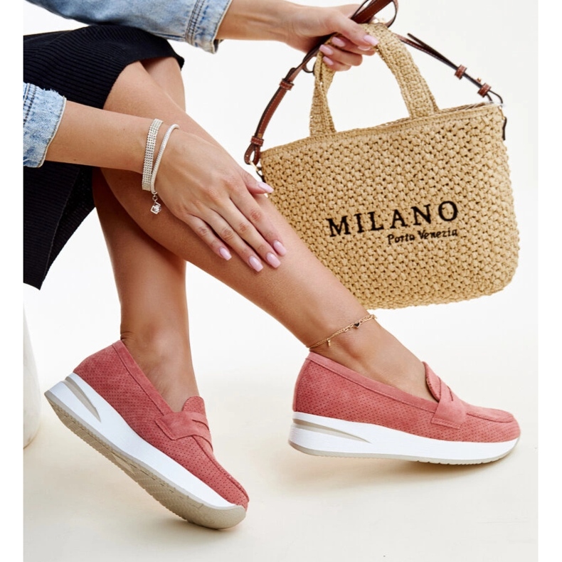 Ružičaste perforirane Muna cipele ružičasta 1