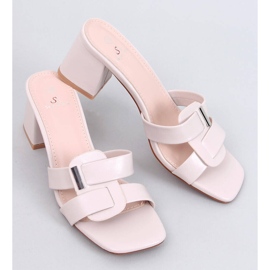 Elegantne Lafar Beige japanke na visoku petu bež 1