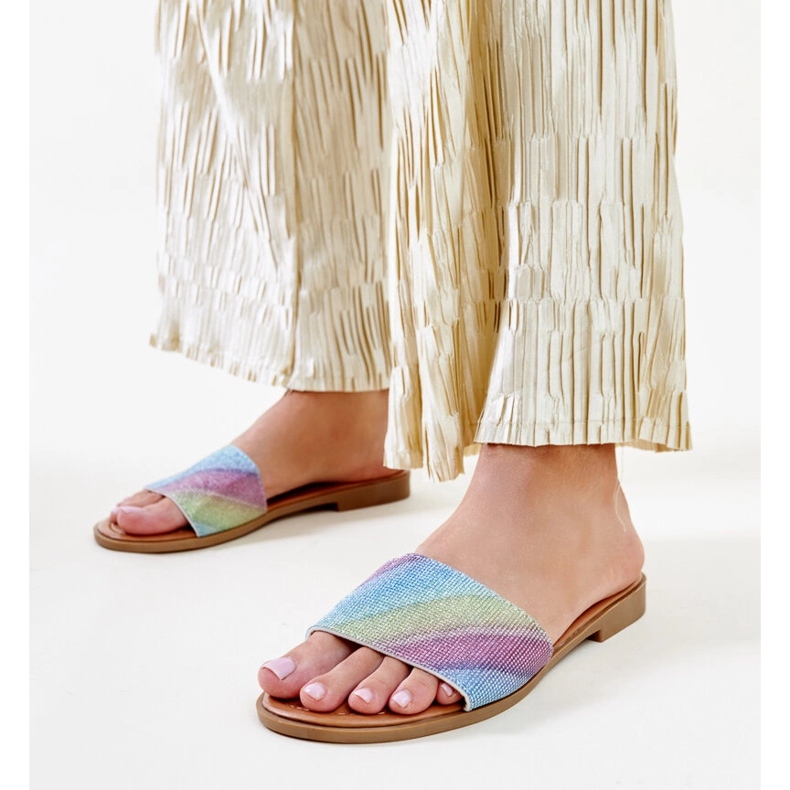 Raznobojne sjajne Anilsa japanke višebojan 1