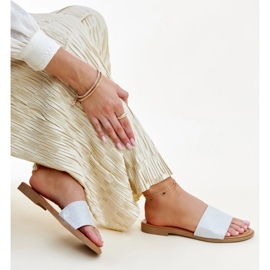 Srebrne sjajne japanke Anilsa srebro 1