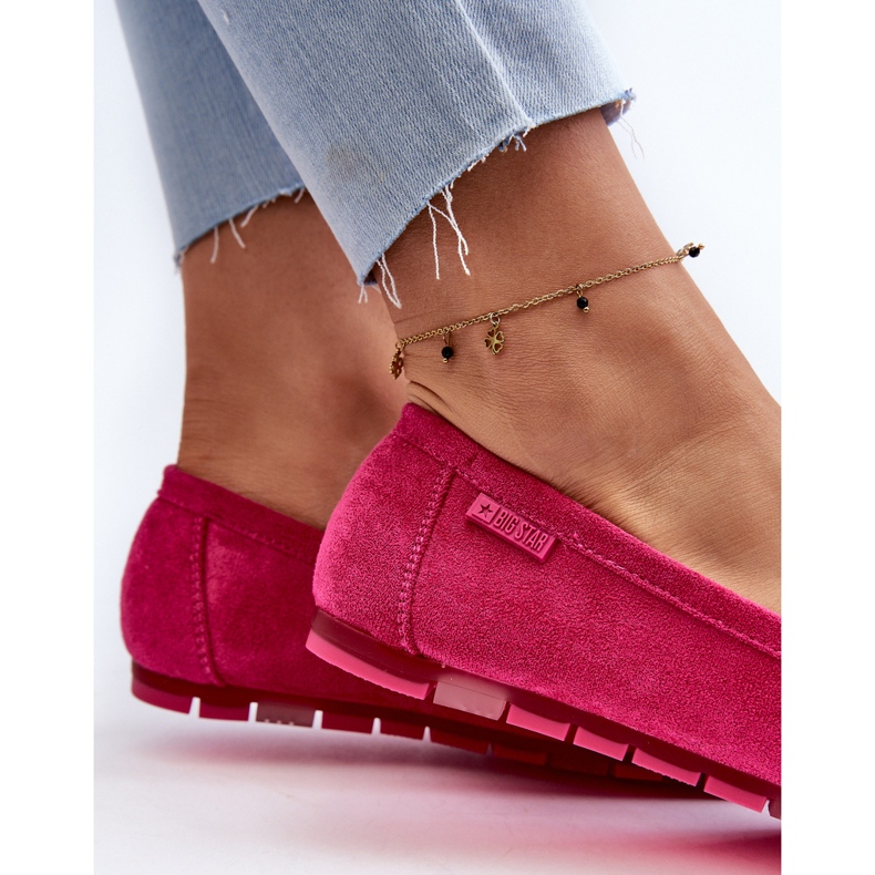 Ženske eko antilop mokasine Big Star NN274934 sustav memorijske pjene boje boje boje ružičasta 1