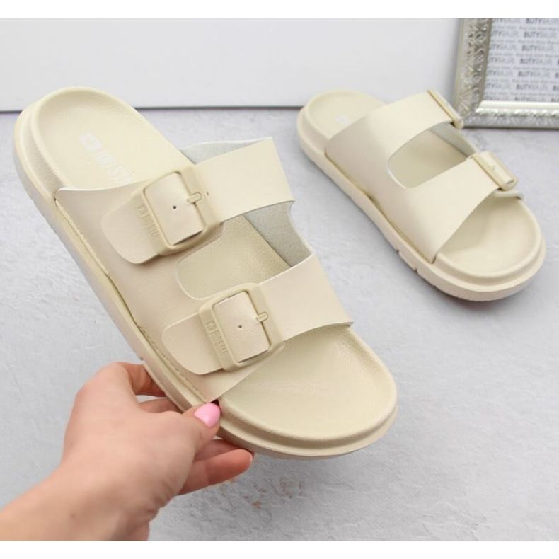 Big Star W INT2004C pjenaste japanke s kopčama, bež 1