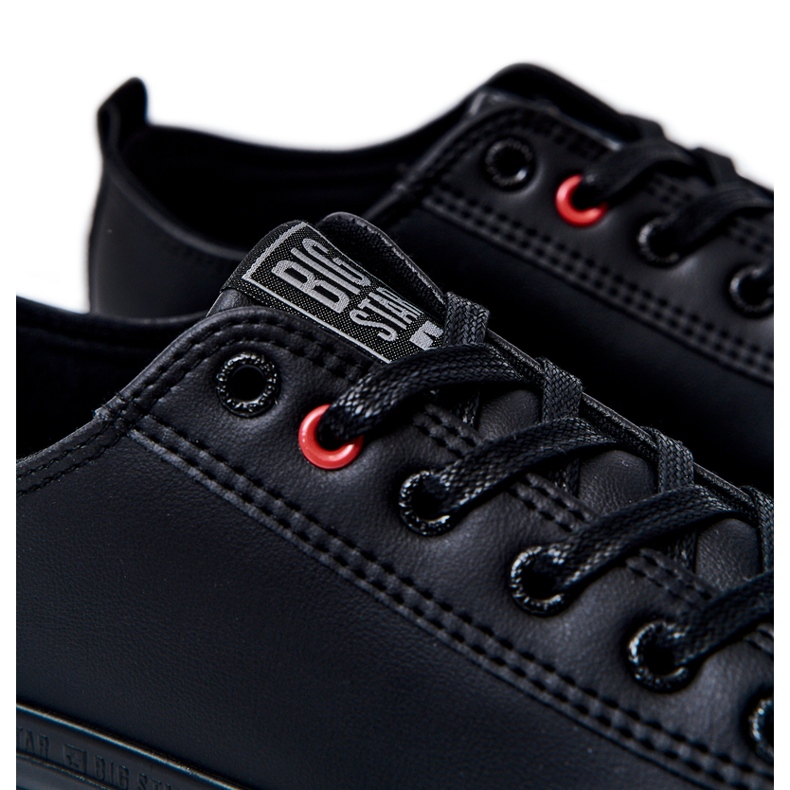 Muške kožne tenisice Big Star JJ174005 crne crna 4