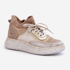 Ženske cipele od brušene kože Maciejka 06405-04 bež 1