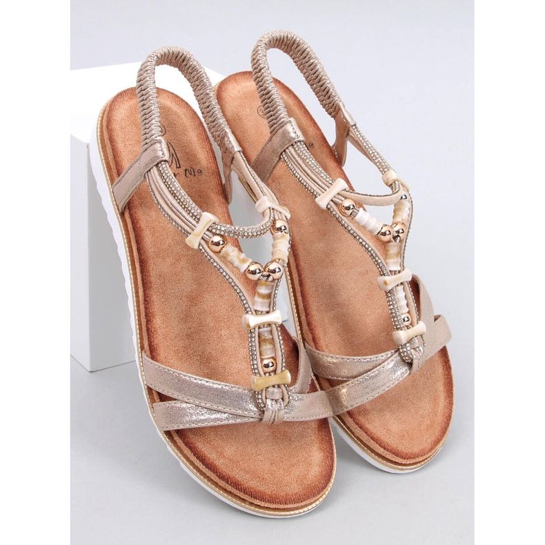 Montier zlatne sandale s perlama zlatni 1