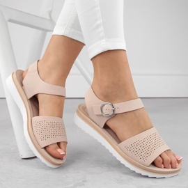 Ženske ružičaste ažur sandale Sergio Leone SK082H ružičasta 2