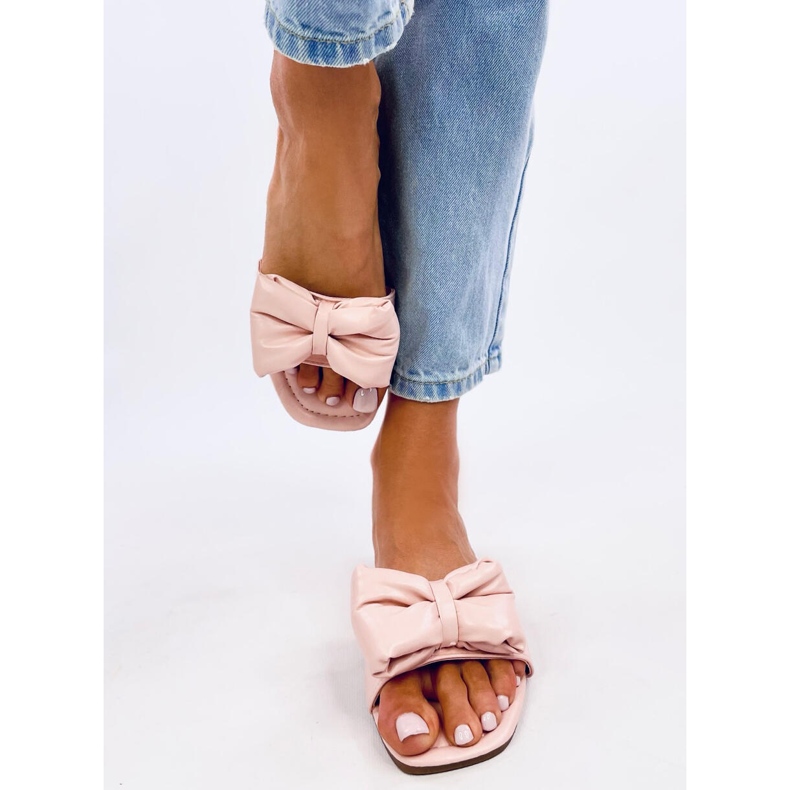 Mili Pink papuče s mašnicom ružičasta 1