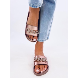 Tilia Champagne papuče s lancem zlatni 2