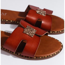 Ženske smeđe ravne japanke smeđa 2