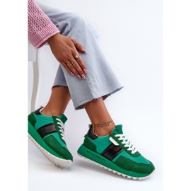 Ženske tenisice s platformom Big Star NN274501 Memory Foam System Green zelena 2