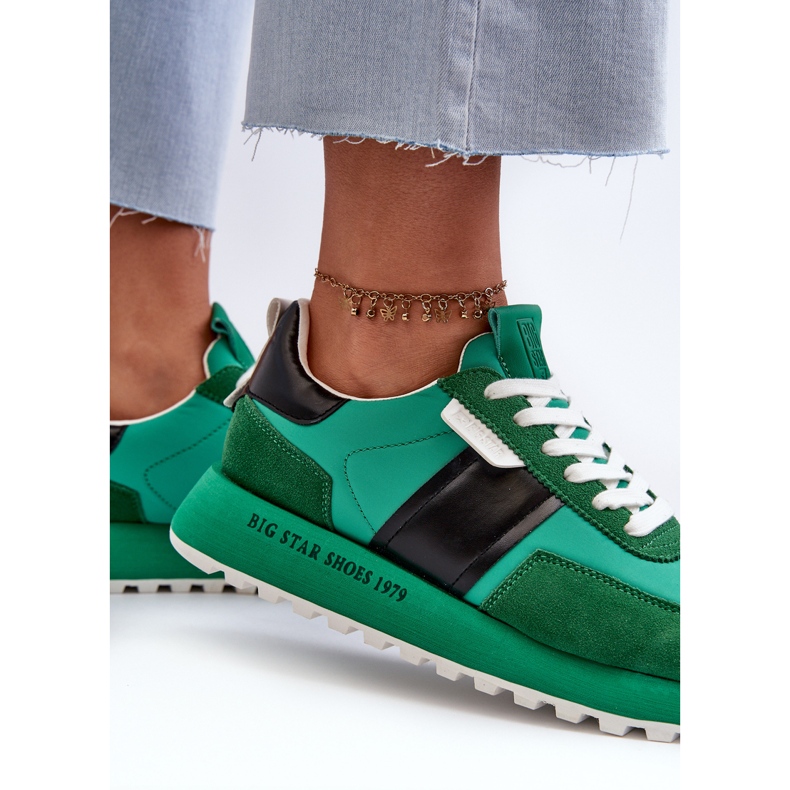 Ženske tenisice s platformom Big Star NN274501 Memory Foam System Green zelena 1