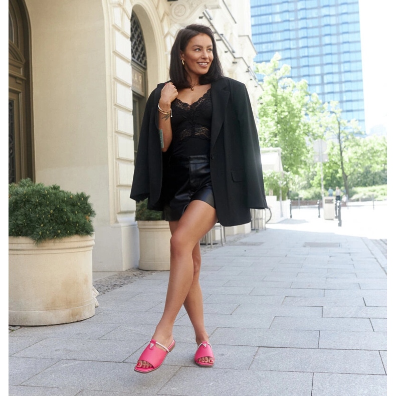 Japanke s Antari kožnim umetkom ružičasta 2