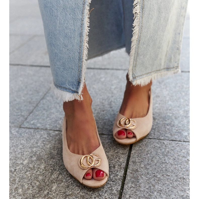 Warda sandale s kožnim ulošcima bež 1