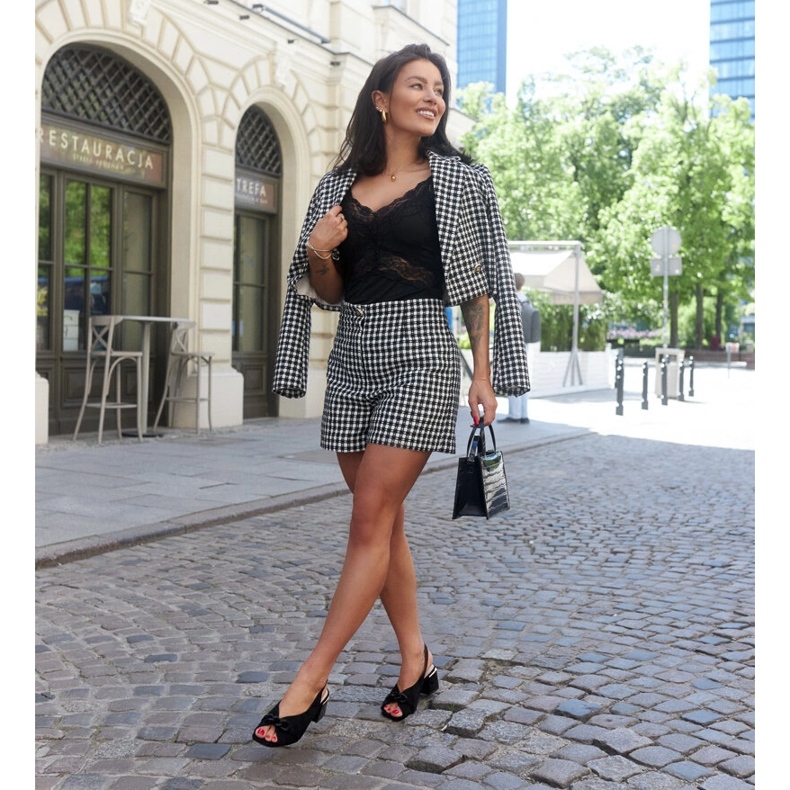 Blok sandale s Juwala kožnim uloškom crno 1