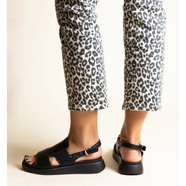 Crne sandale s otvorenim gornjim dijelom Imogne crna 1