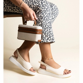 Hamondove bež sandale s debelim potplatom 1