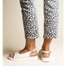 Hamondove bež sandale s debelim potplatom 2