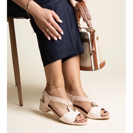 Jorga bež sandale s visokom potpeticom 1