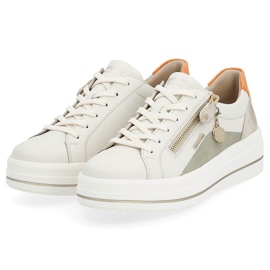 Kožne udobne ženske sportske cipele, bež Remonte D1C01-81 2