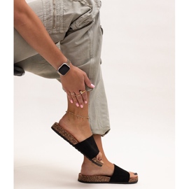 Klasične japanke s potplatom od Matilte pluta crna 1