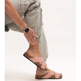 Papuče s potplatom od pluta u sjaju Ribera ružičasta 1