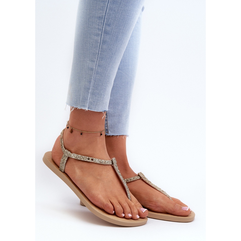 Ženske japanke sa svjetlucavim 26914 Ipanema Class Brilha Fem zlatne zlatna 2