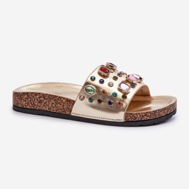 Ženske japanke s ukrasima S.Barski MY122 zlatne zlatni 1