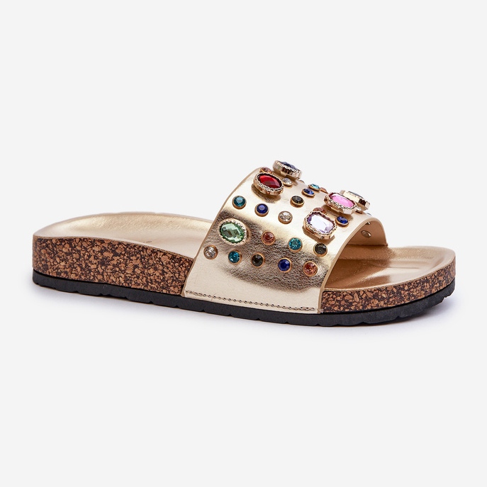 Ženske japanke s ukrasima S.Barski MY122 zlatne zlatni 1