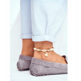 Evento Ženske sive mokasine od brušene kože siva 3