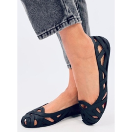 Meliski Chassa Crne ažur balerinke crno 2