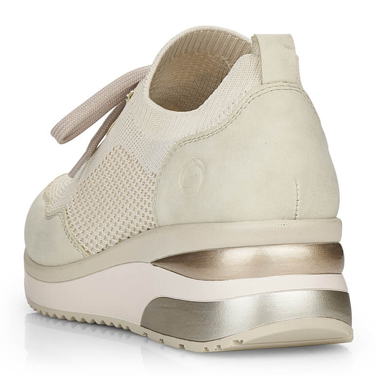 Udobne ženske sportske cipele na wedge, bež Remonte D2406-60 2