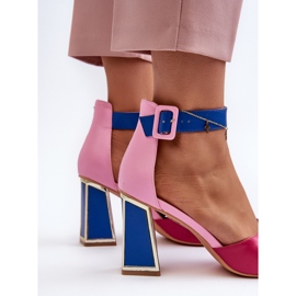 Elegantne ženske sandale na visoku petu, roza Rosazara ružičasta 1