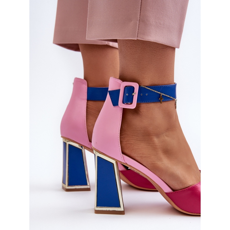 Elegantne ženske sandale na visoku petu, roza Rosazara ružičasta 1