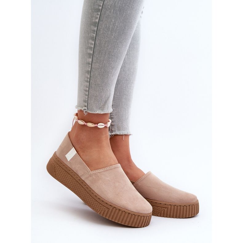 Big Star Ženske tenisice s platformom NN276007 Memory Foam System Bež 2