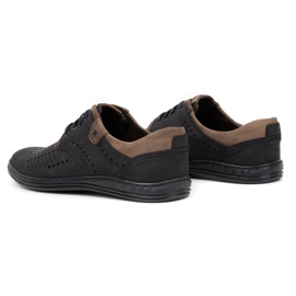 Polbut Kožne cipele za muškarce 402 ljetne crne sa smeđom bojom crno 5