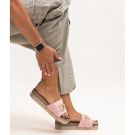 Niamh ružičaste japanke sa sjajnom kopčom ružičasta 2