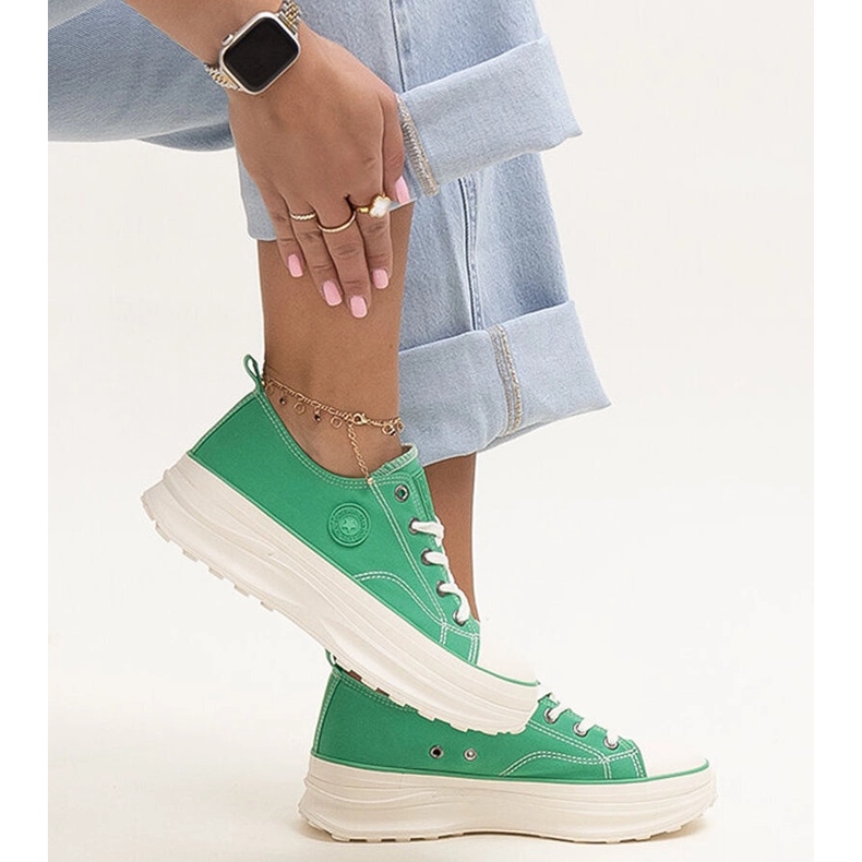 Zelene masivne tenisice Big Star NN274130 zelena 1