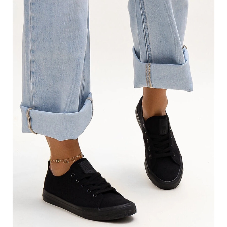 Crne tenisice od tkanine Big Star LL274226 crna 1