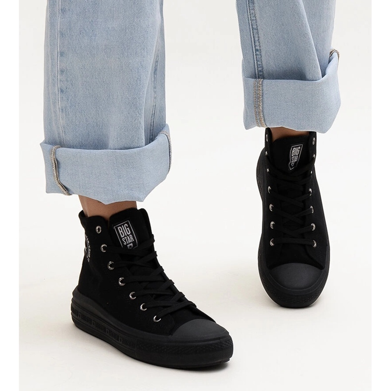 Crne visoke tenisice Big Star LL274A182 crna 1