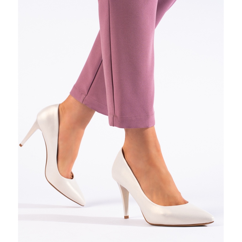 Sergio Leone Bijele biserne salonke s visokom petom bijela 1