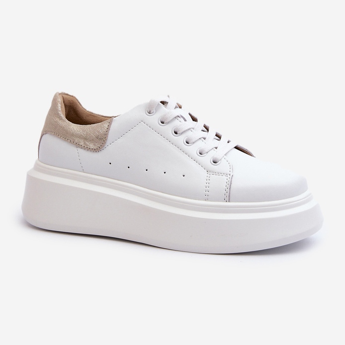 S.Barski D&amp;A ženske tenisice s platformom LR568 Bijele bijela 2