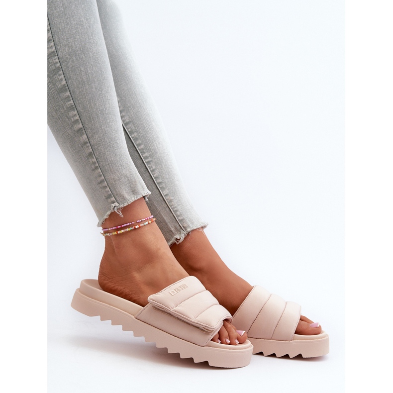 Ženske japanke s platformom Big Star NN274773 Bež 1