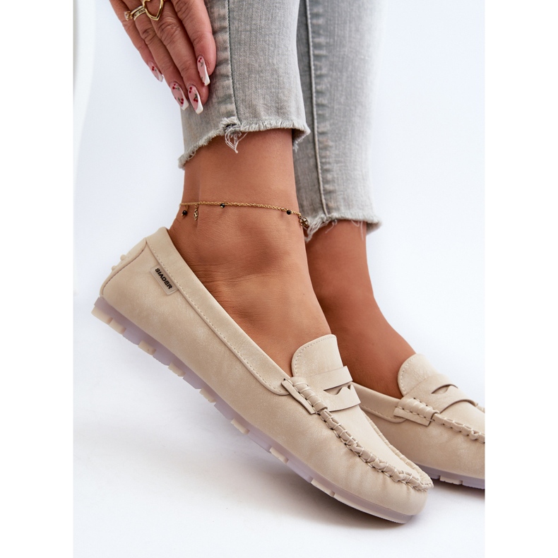 Ženske mokasine od eko kože svijetlo bež Celoria 2