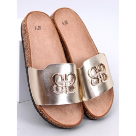 Ibanei LT.GOLD plutene papuče sa kamenčićima zlatna 1