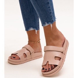 Bež japanke na čičak marke Kassis 1